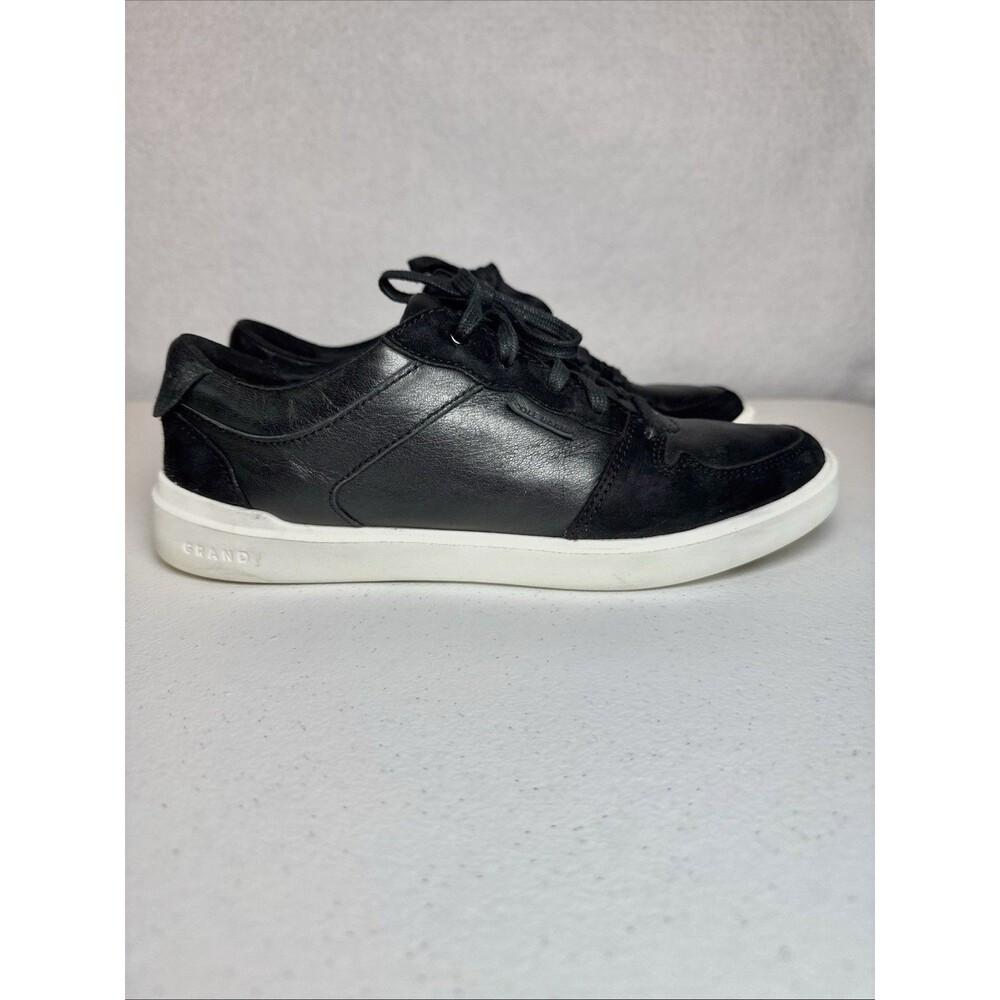 Cole‎ Haan Grand Women’s  Size 8B Black Leather Casual Sneakers Lace Up